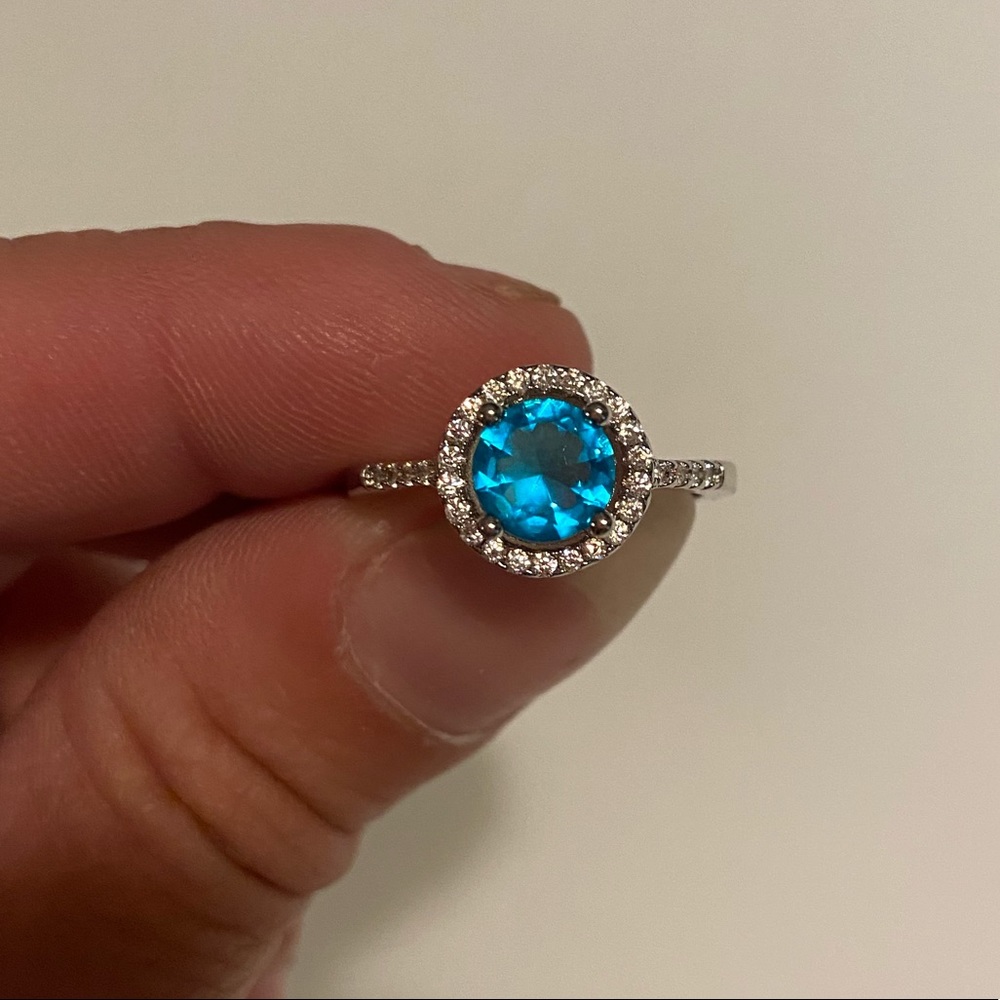 💙BLUE GEM & RHINESTONE RING💙  NWT